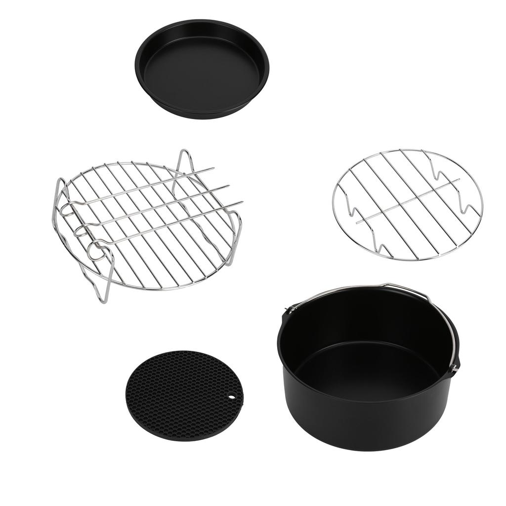 Аксессуары для фритюрницы Противень для пиццы Сковорода для торта Силиконовая подкладка Шпажки Решетка для гриля Противень для выпечки для фритюрницы 7 дюймов