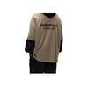 Fear of God Essentials Fw24 Праздничная Базовая Серия Футболка с Принтом Букв на Груди с Круглым Вырезом Свободная Короткая Мужская Глубокий Туманно-Серый 125HO244369F