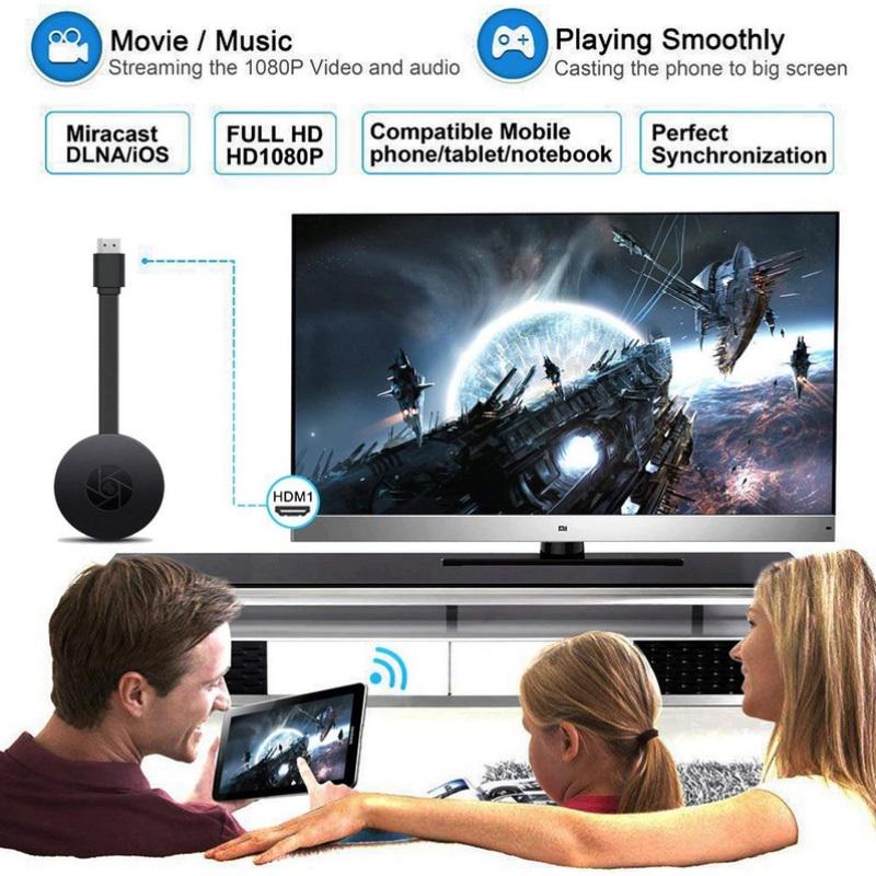 TV Digital HDMI-compatible Media Video Streamer for Google Chromecast 2