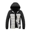 Men's Ribs Cotton-padded Clothes Are Short, Medium and Long, Piled and Thickened Hooded Large-size Color Matching Cotton Clothes.