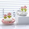 Flower Decor Creative Floral Soap Box Bathroom Accessories Plastic Storage Soap Rack Home