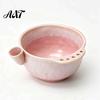 Healthy Meal Prep Gadget Ceramic Berry Swirl Washing Bowl, Self Spinning Fruit Colander Rotating with Drain Holes, Kitchen Tool for Strawberries