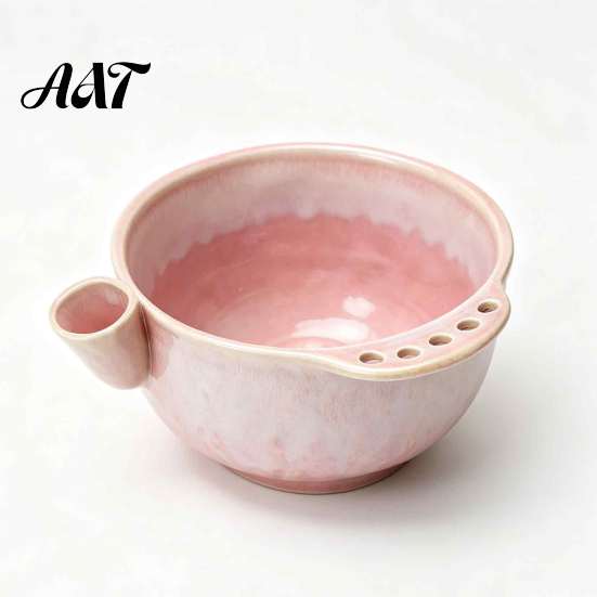 Healthy Meal Prep Gadget Ceramic Berry Swirl Washing Bowl, Self Spinning Fruit Colander Rotating with Drain Holes, Kitchen Tool for Strawberries