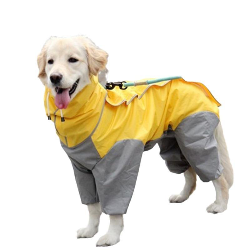 Дождевик для домашних животных средних и крупных собак золотистый ретривер само аляска водонепроницаемый плащ для четвероногих собак дождевик с капюшоном