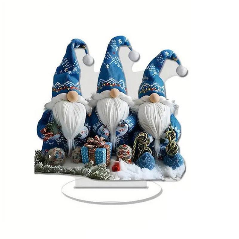 20СМ Гном Безликий Рождественский Подвесной Кулон с Основанием 2D Акриловая Плоская Рождественская Декорация Домашнее Украшение Навидад Натал Подарок