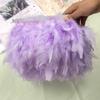 1M Multicolor Turkey Feather Trim Fringe Fluffy Stripped Plumas Ribbon 10-15cm Wedding Dress Clothes Crafts Sewing Decoration