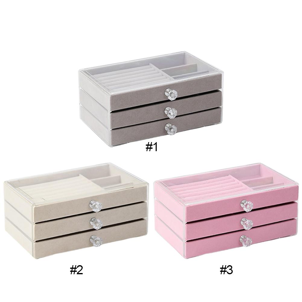 Прозрачный органайзер для ювелирных изделий, штабелируемая шкатулка для драгоценностей, держатель для ювелирных изделий, органайзер для женщин и девочек, кольца, серьги, браслеты, ожерелья