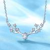 Along The Way, Deer Has You Necklace, Japanese and Korean Simple Student, Mori Department, Little Elk Antler Pendant Collarbone Chain