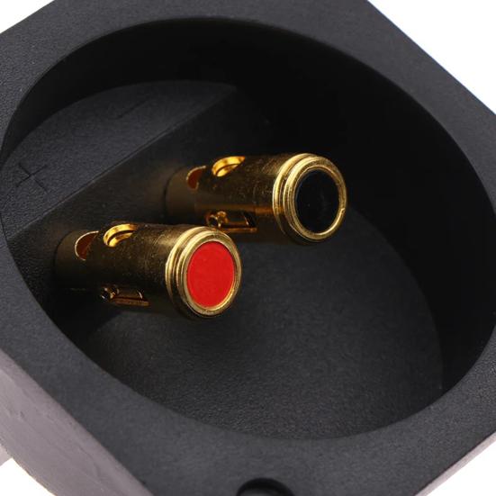 2 шт. Клеммные чашки для динамиков Позолоченные клеммы-бананы для автомобильного аудио Сабвуфер Квадратная соединительная коробка нажимного типа Аудио соединительная коробка для сцены Автомобиля