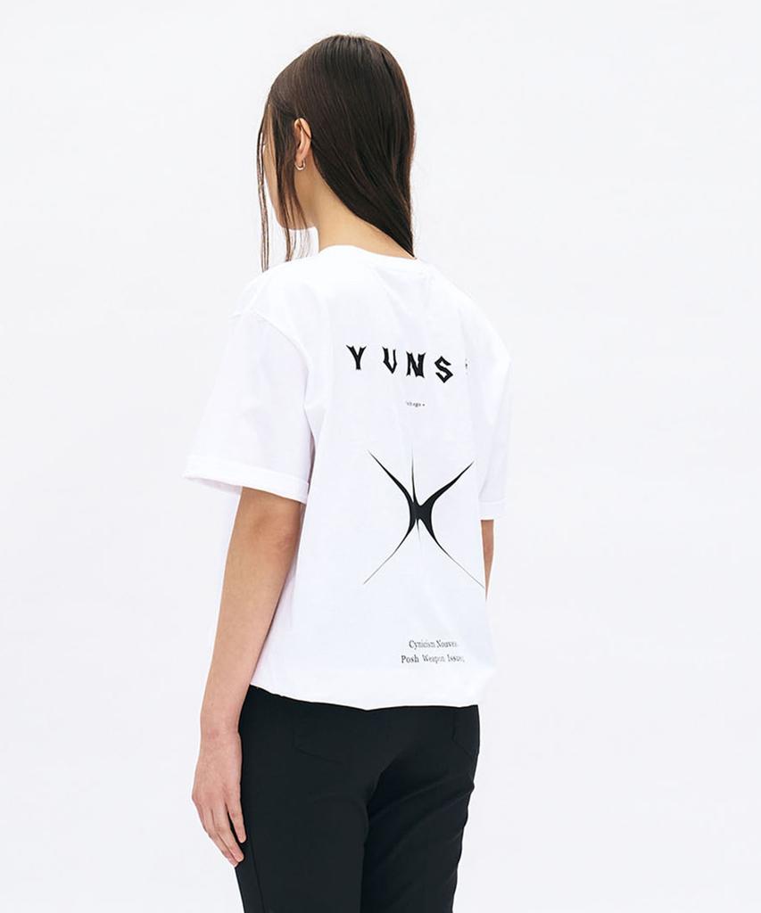 Коробчатая футболка Yunse в стиле барокко (белый)
