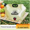 Large Capacity Outdoor Portable Water Storage Bag - Thickened, Food Grade Plastic, Soft for Camping, Car Trips