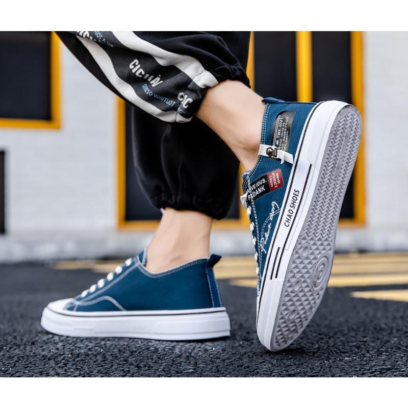 Trending Low-top Canvas Shoes Men's Casual Cool Fashion Street Style Shoes Hip Hop Sneakers for Teens