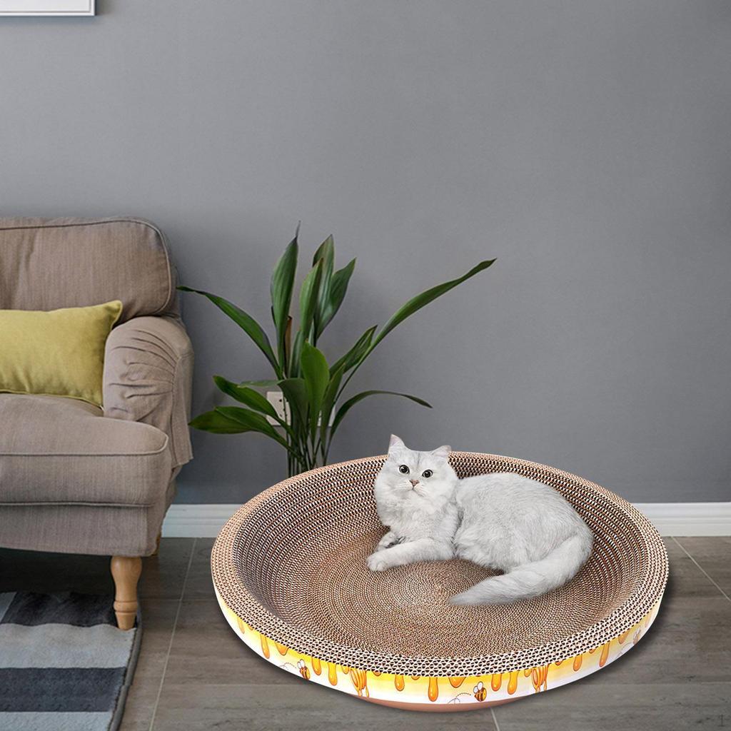 Cats Scratcher Cardboard Living Room Beds Pet Cushion Interactive Toy Round Bowl Sofa Scratch Pad