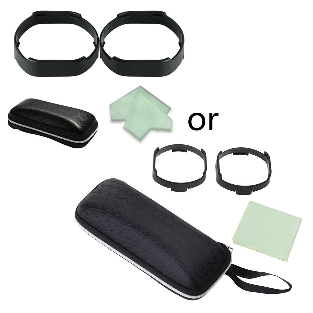 Lightweight Frame Lens Anti-Scratch Rings for PS VR2 Glasses Anti-Dirty Frame with Storage Bag Clean Cloth Replacement