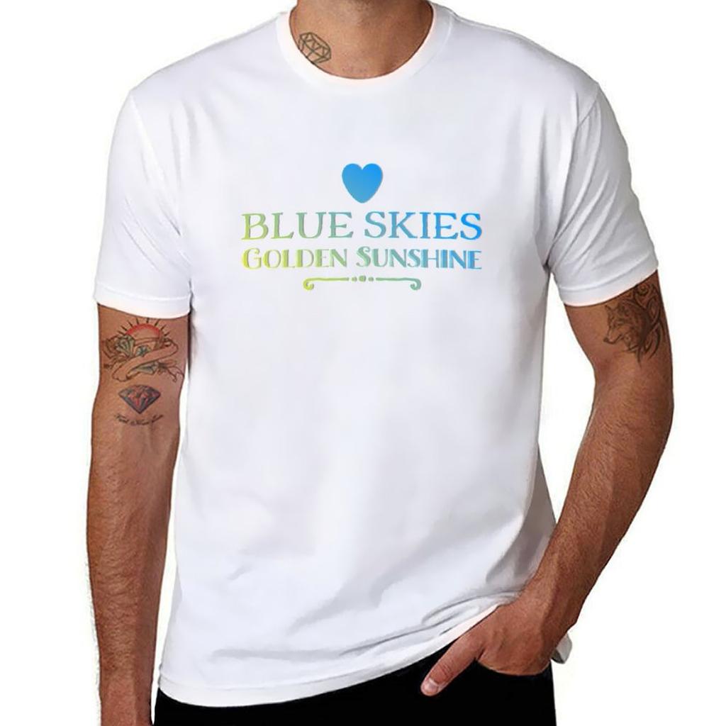 Blue Skies Golden Sunshine TShirt Daily Wear Print TShirt