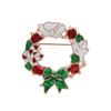 Tree New Year Garland Santa Claus Jewelry Gift Christmas Brooches Pin Christmas Decoration
