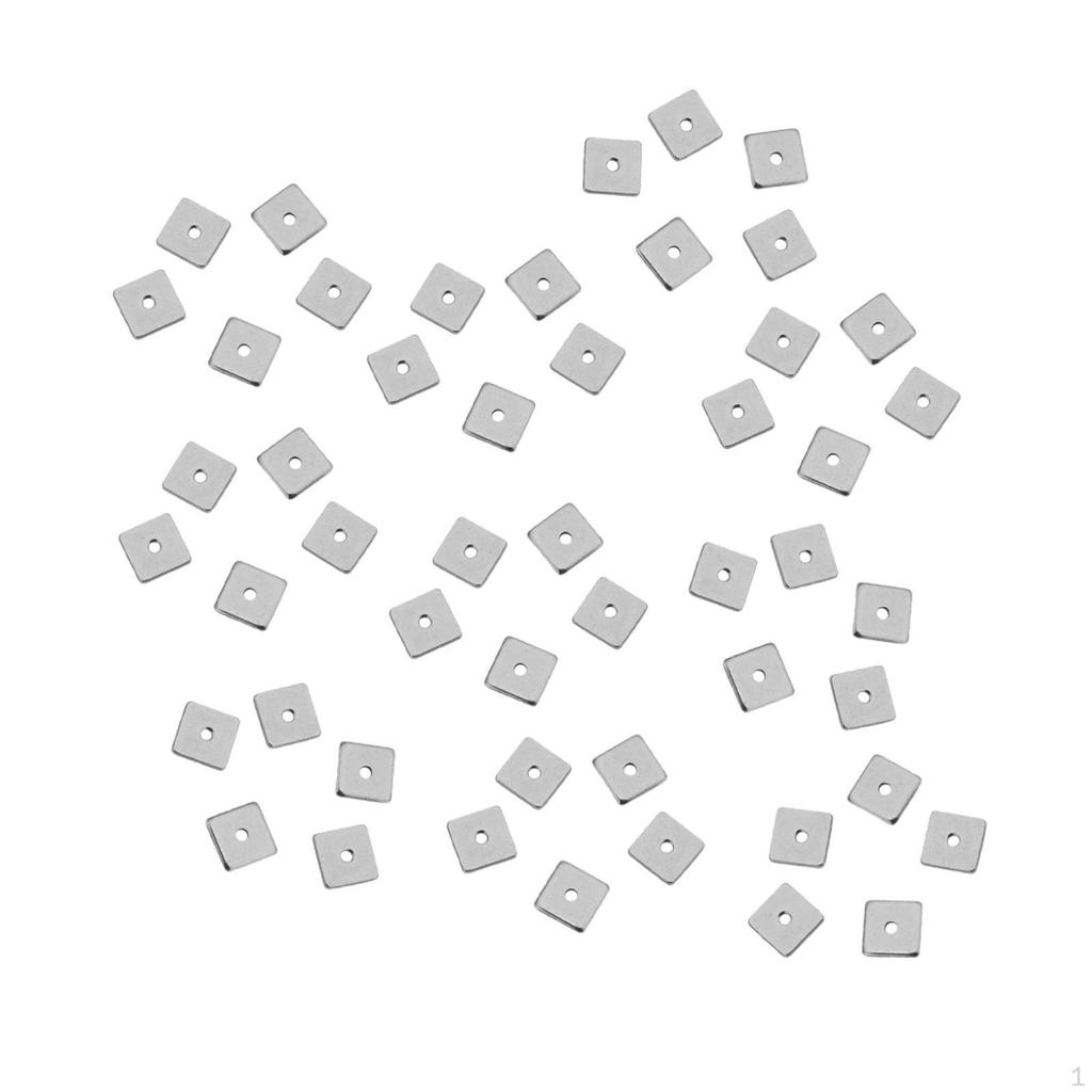 50 штук квадратных бусин для рукоделия, изготовления украшений и ожерелий