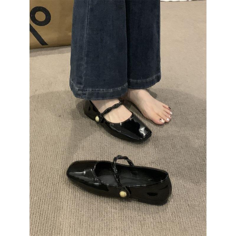 French Xiaoxiangfeng Single Shoes Women'S Spring Temperament With Skirts Gentle Evening Shoes Mary Jane Small Leather Shoes