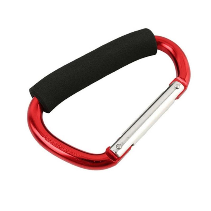 1 шт 13,5X7,1 см крючок для детской тележки из алюминиевого сплава, пряжка для скалолазания на открытом воздухе, многофункциональный D-образный крючок для тележки, крючки для сумок для покупок