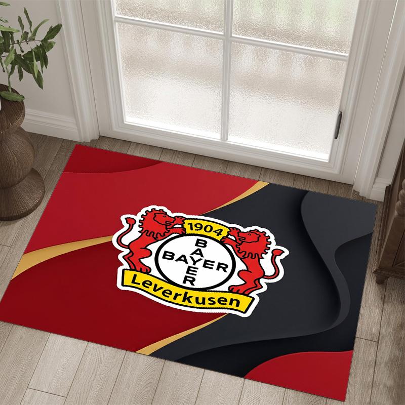 Bayer Leverkusen Football Design Crystal Velvet Carpet Cozy Non?Slip Printed Rug For Bedroom Living Room Entrance