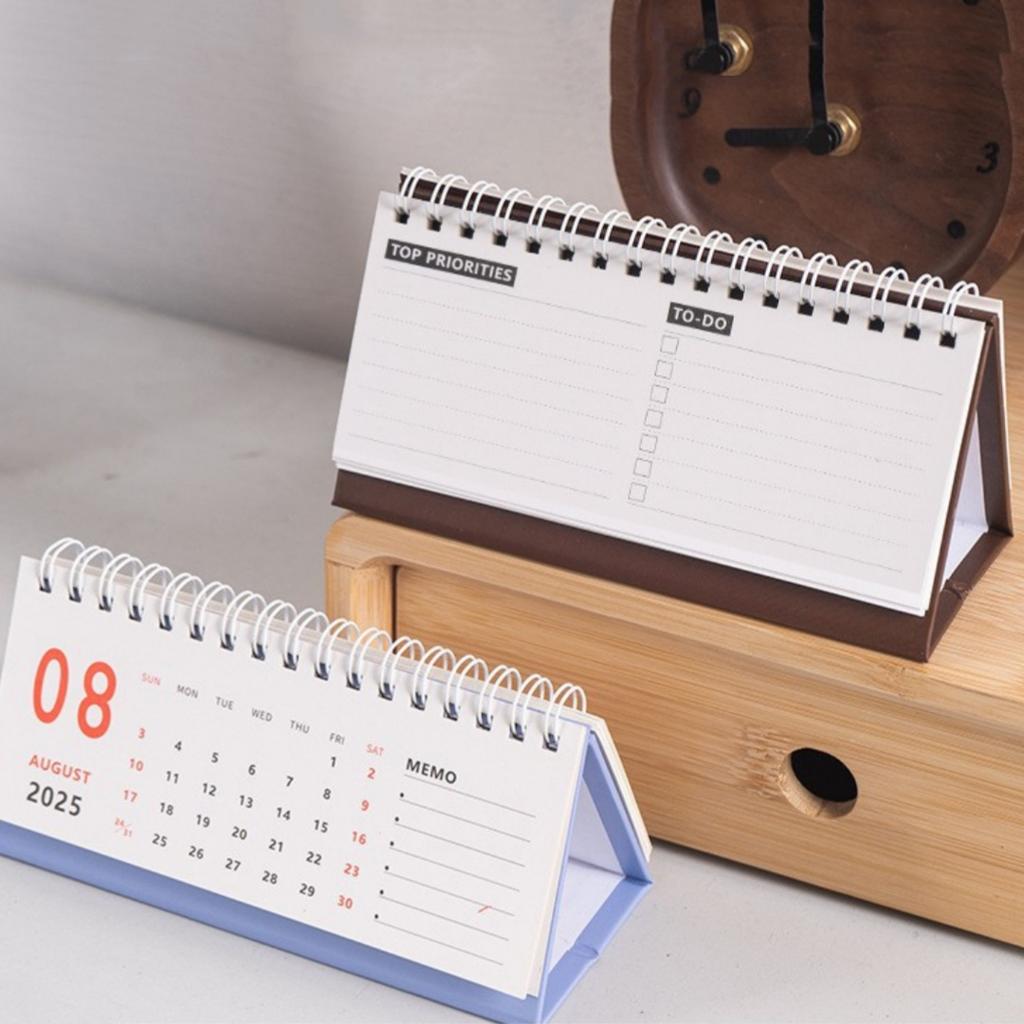 Simple Desk Calendar 2026-2026 Mini Planner Top Priorities To Do List Time Schedule Calendar Office School Stationery Supplies