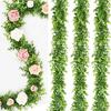 Realistic Simulation Rattan No Withering UV-resistant Flower Arrangement Fake Eucalyptus Background Decor