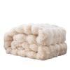 Tuscany Bubble Rabbit Fur Flannel Nap Blanket - Cozy Four-Season Coral Fleece Cover