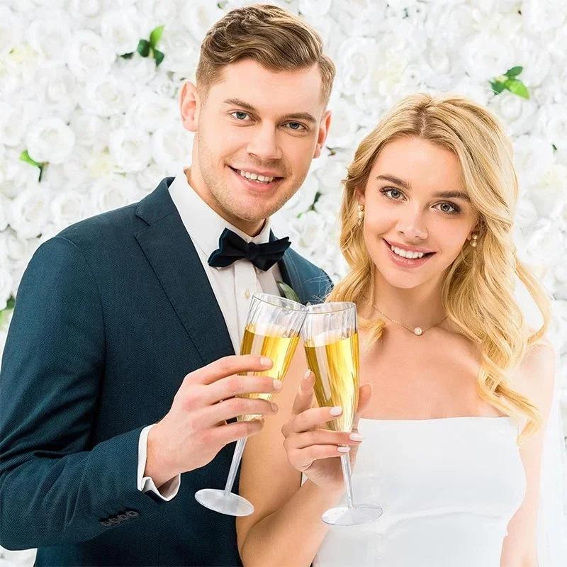 8/16 шт. Пластиковые бокалы для шампанского Одноразовые прозрачные стаканы Свадебное и праздничное торжество Коктейльные бокалы для вина Инструменты для пикника и бара