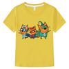 Kid-e-cats Новая Милая Детская Футболка Мультяшный Принт Футболки для Девочек Лето 100% Хлопок Веселая Футболка для Мальчиков Модная Детская Футболка с Короткой Рукавой Аниме Футболка