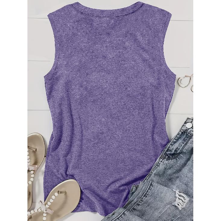 Elegant Vest for Women Fresh watercolor floral print casual loose summer tank top Fashionable and elegant tops for commuting, vacation, and everyday