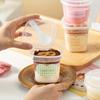 10sets 220ml 280ml Plastic Transparent Cups with Lid and Spoon for Pudding Dessert Reusable Food Packaging Cup for Icecream
