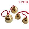 1 пара золотых сплавных колокольчиков, ударных колокольчиков, музыкальных инструментов, ритмических игрушек, ручных колокольчиков
