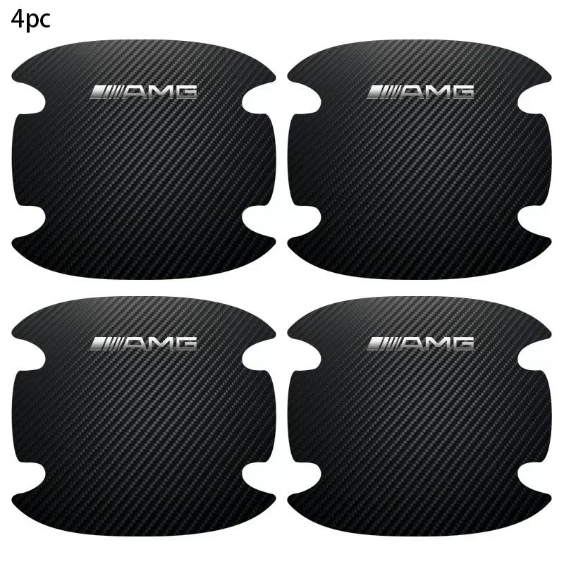 RAT2 4PCS Car Door Handle Bowl Scratch Protector Carbon Fiber Stickers For Mercedes Benz Amg W204 W213 W205 W211 W212 W176 W205 W203