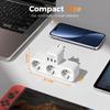 Tessan Многофункциональная настенная розетка с 2 портами USB C и 1 портом USB A, USB-адаптер 6 в 1 с защитой от перегрузки для смартфона, планшета
