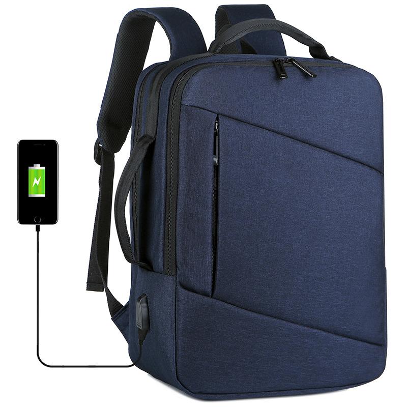 TS JYL laptop bag,Solid Laptop Backpack Simple Men Large Handheld Briefcase