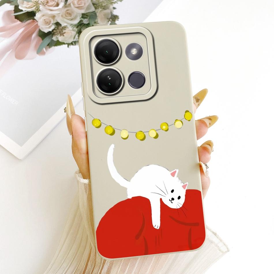 For Infinix Smart 7 HD / Smart7 Plus Cute Cat Flower Cartoon Phone Case For Infinix Smart 7HD 7Plus Soft Silicone Covers Bumpers