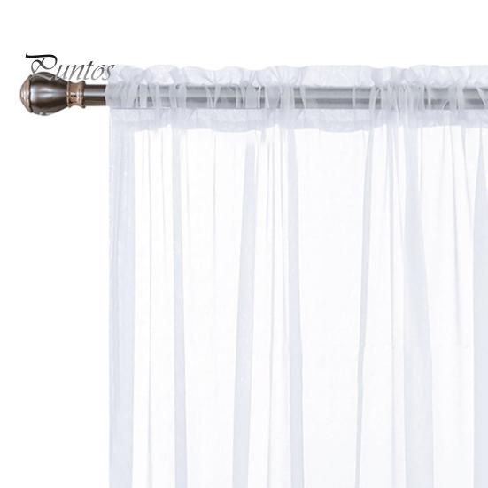 2 шт. оконная марля полупрозрачная декоративная дышащая пасторальная стильная штанга проходящая машинная стирка домашнее украшение оконная прозрачная занавеска бытовая