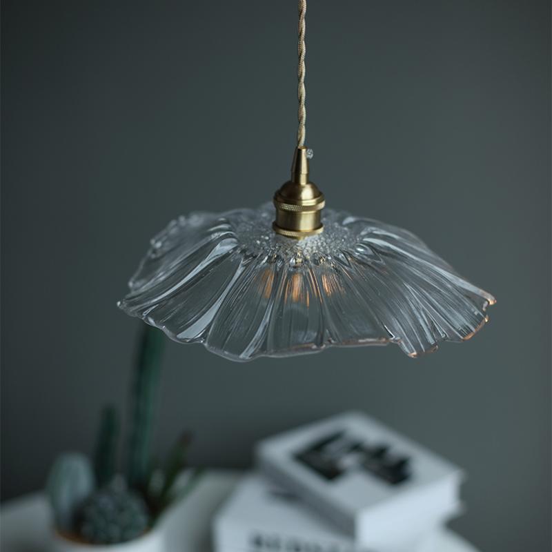 Современные подвесные светильники Цветочное стекло Подвесные светильники Домашнее украшение Освещение Гостиная Спальня Прикроватный светильник Крытый