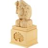 Daikokuten Piggy Natural Boxwood Wood Seven Lucky Handmade Wooden God Business Prayer for Safe Prayer for Good Prayer for Good God of and Buddhist