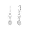 ORSA JEWELS Серьги-цепочки из стерлингового серебра 925 пробы с натуральным пресноводным жемчугом для женщин Сладкий Шик Серьги с покрытием 14K золотом Ювелирные изделия GPE138