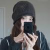 Washed sweet cool style relaxed puff hat, versatile face-enhancing small hoodie, closed-head hat