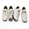 Серебристые туфли Forrest Gump на плоской подошве женские 2025 года, удобные и дышащие, небольшие модные универсальные повседневные спортивные туфли на шнуровке