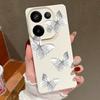Мягкий чехол с однотонным рисунком бабочки из кожи и текстурой для Xiaomi 13T Pro Redmi X6 M6 Pro Note 14 Pro 13 12 11, матовый тонкий противоударный чехол для телефона из ТПУ