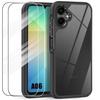 Protective Case - BOOLING - Samsung Galaxy A06 - Shockproof - Transparent - Black Silicone