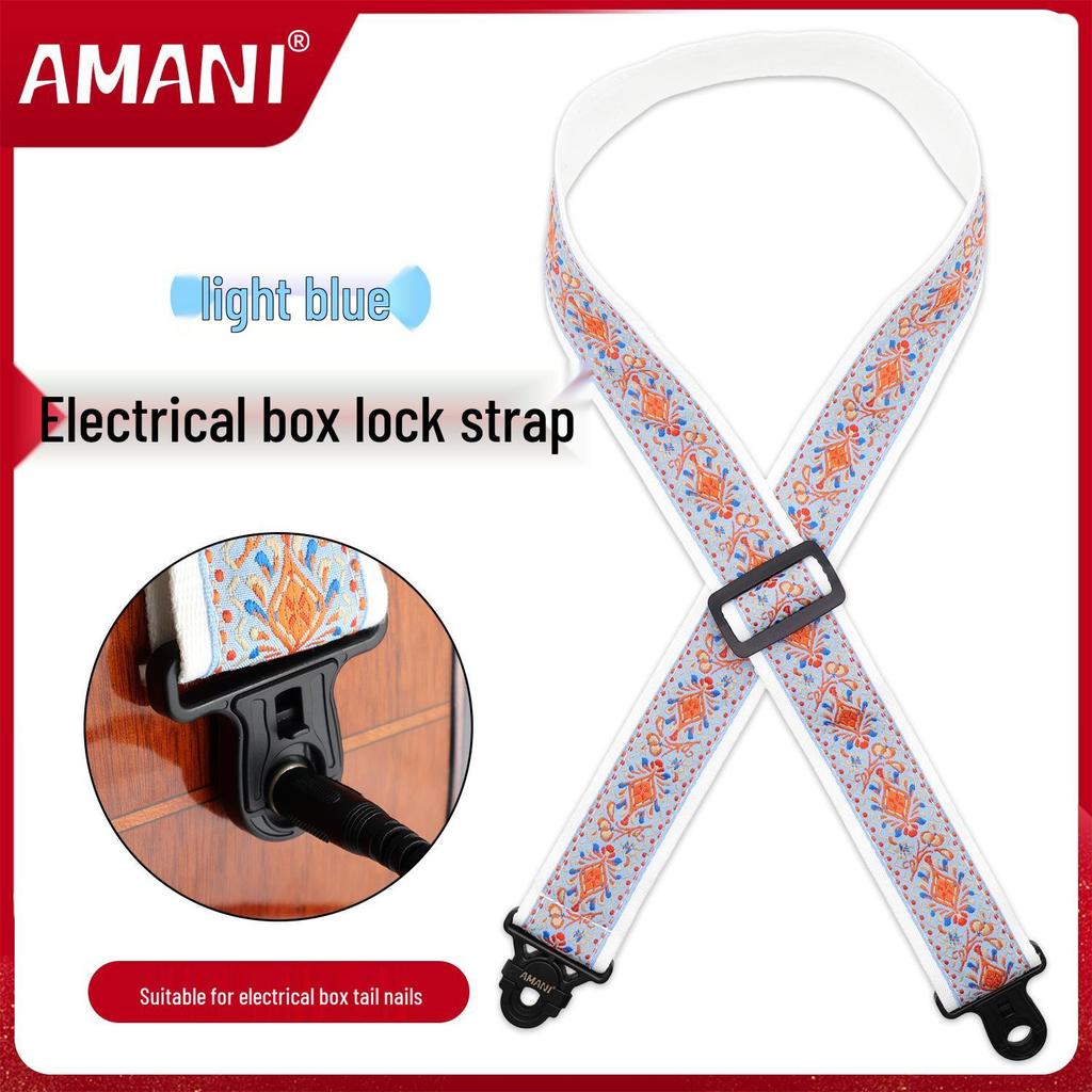 AMANI Omanni Anti-Drop Guitar Shoulder Strap for Electric, Bass, & Acoustic Guitars