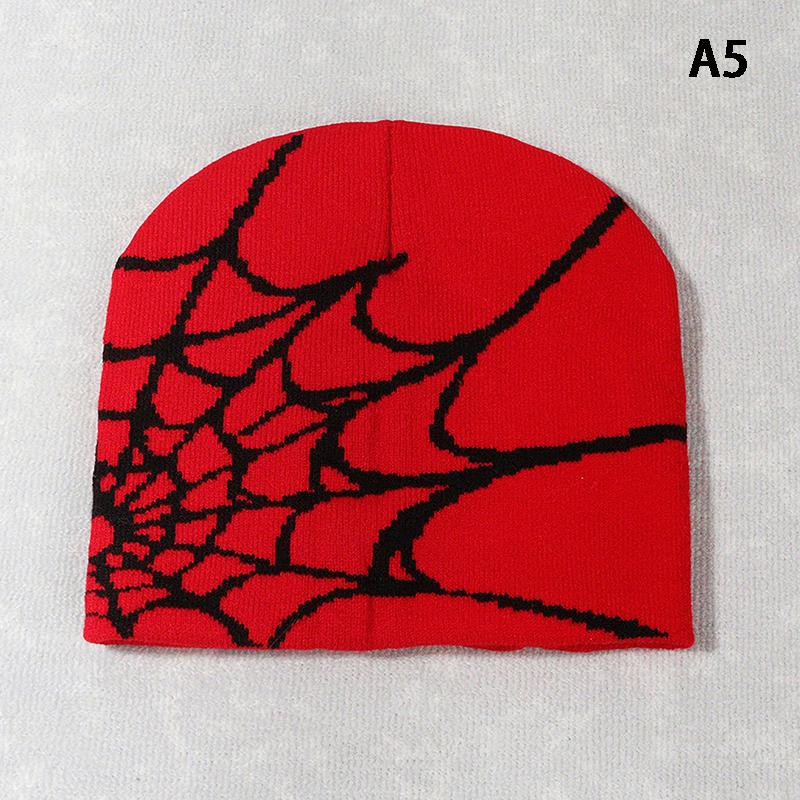 2023 New Knitted Beanies Hat Cartoon Spider Embroidered Winter Hats Knitted Bonnet Cap Soft Woolen Beanies For Women Cap