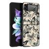 Fashionable Butterfly Flower Pattern Hard PC Phone Case For Samsung Galaxy Z Flip 7 6 5 4 Black Bag For Galaxy Z Flip 3 Foldable