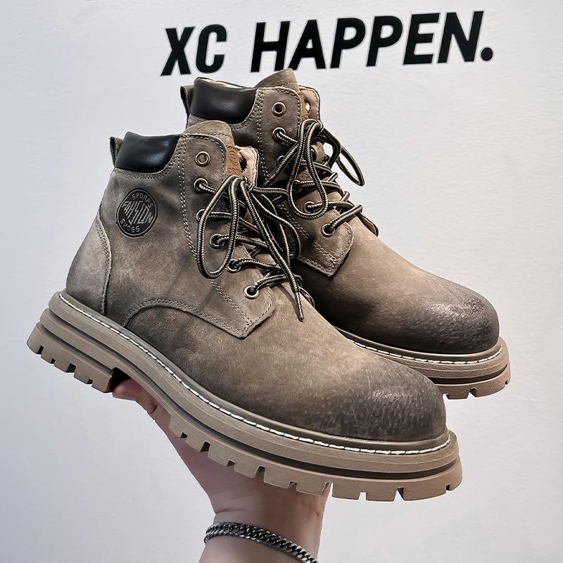 Rhubarb boots men's 2024 new Martin British style high-top kick not rotten tooling breathable spring and autumn men's shoes 2345-X