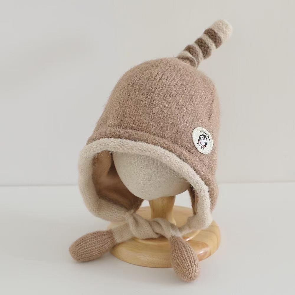 Soft Baby Hooded Hat Sound Girls Knitted Hat Fashion Infant Winter Hat