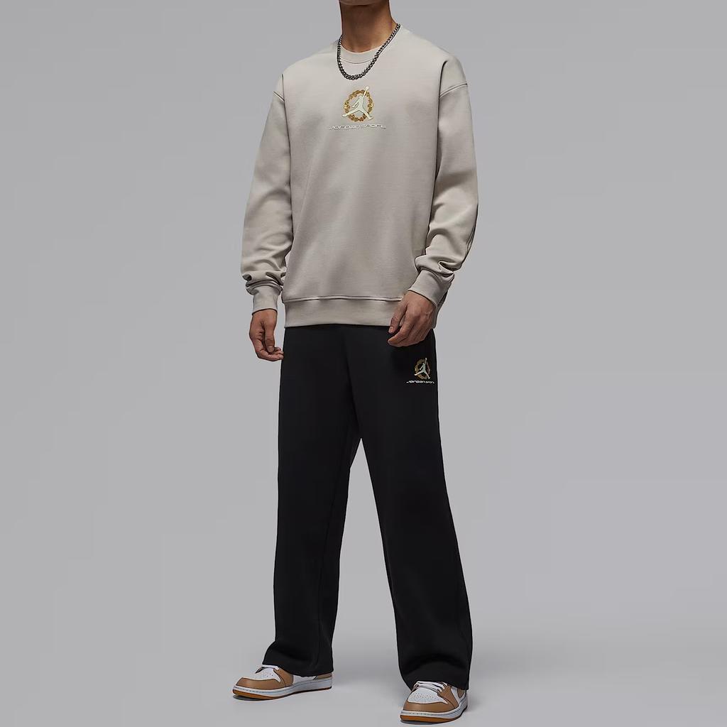 Jordan Dri Fit Год Лошади Лимитированная Серия CNY Новый Год Быстросохнущие Удобные На шнуровке Длинные Брюки Повседневные Брюки Мужские низ Черный IQ3954010